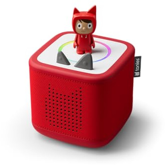 tonies Toniebox 2 Boite à Histoire pour Enfant, Musiques et Jeux 1 à 9 Ans, Ecoute, Apprends, Joue, Robuste & Facile à Utiliser, 1 Figurine Rubie, Rouge Coquelicot