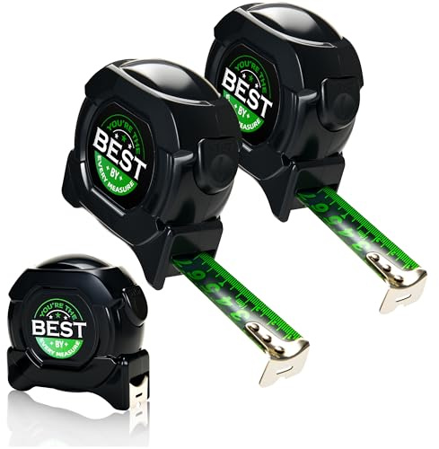 2 Pack 10M/32.8ft Tape Measure, Width 25mm Personalised Measuring Tape Gifts for Men Him Dad Retractable Tape Measure DIY Gifts Tool Gifts for Father's Day Birthday Christmas