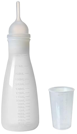 Ronyme pour Chat, Chien et Chiot avec tétine et Couvercle, idéal pour Nourrir Les Hamsters Autres Petits Animaux domestiques comme Les