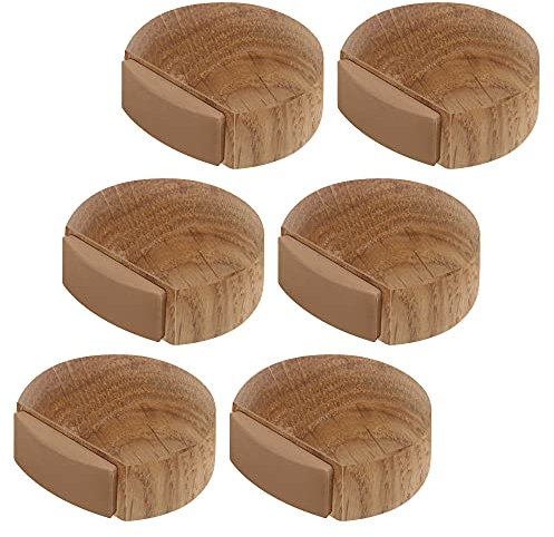 Kukicu Türstopper Holz - Türstopper Boden (Eichenholz) - Türstopper Boden Selbstklebend – Türstopper kleben [6 Stück]