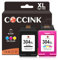 COCCINK 304XL Druckerpatronen für HP 304 XL für DeskJet 2600 2620 2630 2655 3700 3720 3730 3755 3764 Envy 5010 5020 5055 5052 AMP 100 120 125 130 Wiederaufbereitete Patronen(1 Schwarz 1 Farbe)