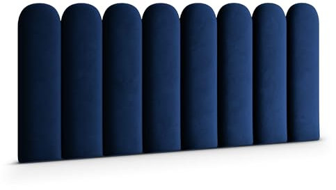 Muralo - Panel acolchado de tela para cojín de pared de terciopelo, para dormitorio, salón, cama, cojín de pared, cabecero de cama, cojín lumbar, cojín acolchado de terciopelo mágico (azul oscuro, 30