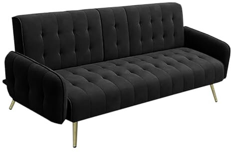 HTI living Schlafsofa Velvet Eris Sofa Zweisitzer mit klappbarer Mittelarmlehne