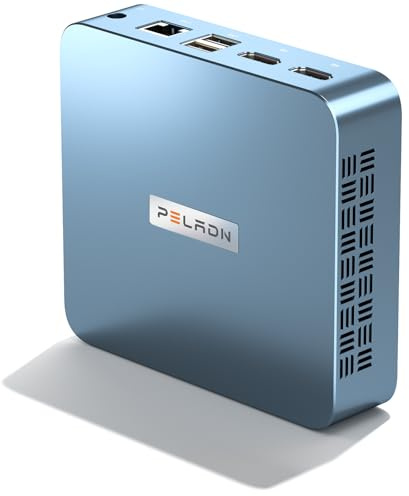 PELADN Mini PC, 12th Gen Alder Lake N97 Mini PC (up to 3.60 GHz), 16GB DDR4 256GB M.2 SSD Mini Computer with W11 Pro RJ45 4K Dual HDMI+Type C Triple Display/BT4.2/WiFi 5 for Home/Office/School
