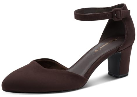 Tamaris Escarpins à Talon Bloc pour Femme Marron (Mocca), 37