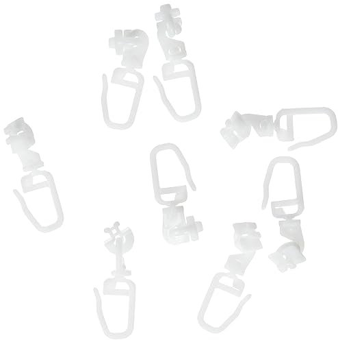 GARDINIA Drehgleiter für 4 mm Laufkanal, Weiß, 20 Stück