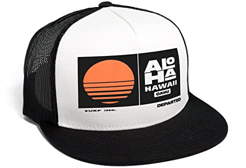 DEPARTED Herren Mesh Trucker Hat mit Print/Motiv - Snapback Cap - No. 225, Black/White