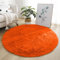 Lifup Teppich Shaggy Anti Rutsch Pflegeleicht, Rund Langflor Teppich für Wohnzimmer Schlafzimmer Kinderzimmer Orange 80 cm
