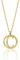 MIORE Schmuck für Damen Personalisierte Kreis Halskette mit Initialen Collier Halskette Mit Buchstabe C Anhänger klassische Anker Kette aus Gelbgold 9 Karat 375 Gold, Länge 40-42 cm verstellbar