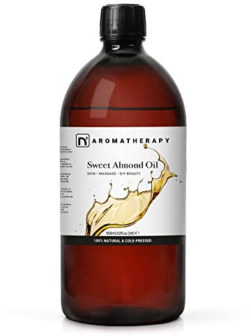 n2 Aromatherapy Huile D’Amande Douce 900ml - Pour la peau, les cheveux, le massage, les ongles, les cuticules, les oreilles, le visage, le corps