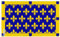 Pixelforma Drapeau Ardèche Version 2 en Plusieurs Tailles 100% Polyester Imprimer avec Double Ourlet 3. Bande Blanche sans œillets 96x144cm