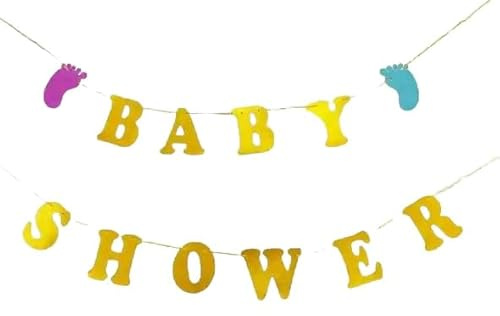 Guirnalda Baby shower, Baby Decoracion para Baby Shower Fiesta en Casa, Fiesta de Bebe (Baby Shower, 5M)