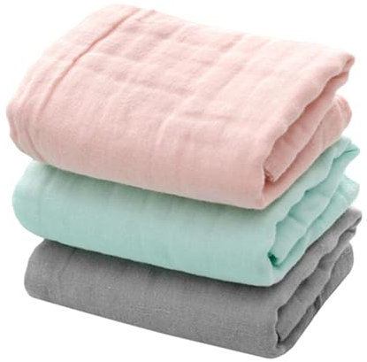 PACKOVE 3stücke Waschlappen Aus Muslin Für Junge Mädchen Babytücher Aus Baumwolle Für Gesichtswaschen Und Sanfte Pflege Für Empfindliche Haut Neugeborene Sabbertücher Wickeldecken
