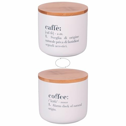 Villa d'Este Home Tivoli 1996 Barattolo caffè 500 ml in ceramica, coperchio in bambù, Victionary