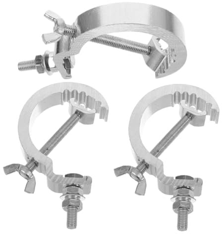 3pcs Silver Aluminium Alloy Stage Light Hook Clamps for Truss