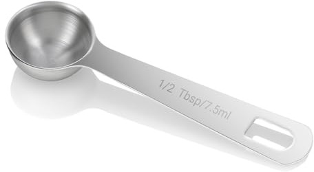 1 Pcs Stainless Steel Measuring Spoon, 7.5 Ml Teaspoons, Long Handle Scoop, Metal Measuring Spoons, Kitchen Gadgets for Coffee, Pet Food, Grains, Spices Dry Goods