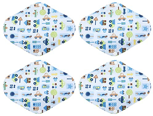 LDAUYZLING 4 pièces serviettes hygiéniques en tissu de charbon de bambou serviette menstruelle lavable réutilisable pour les femmes (X23)