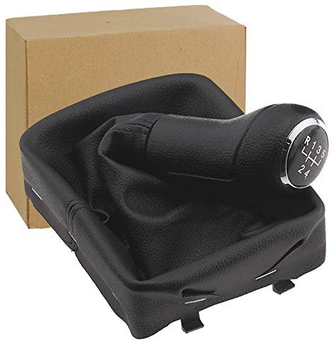 5-Gang Schaltknauf Schaltsack Schaltmansch. Schwarz Chrom für Polo 9N 2001-09