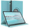 EAZY CASE - Tablet Hülle für Samsung Galaxy Tab S7 FE 2021 Schutzhülle 12.4 Zoll Smart Cover Tablet Case Rotationcase zum Aufstellen Klapphülle 360° drehbar mit Standfunktion Tasche Kunstleder Blau