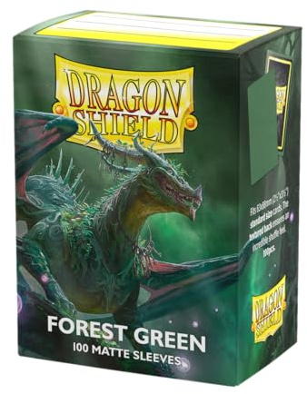 Dragon Shield | Standard Size Card Matte Sleeves | 100 CT - Smooth & Tough Premium TCG Sleeves | Compatible with Pokemon, Flesh & Blood, One Piece & Magic the Gathering | Forest Green
