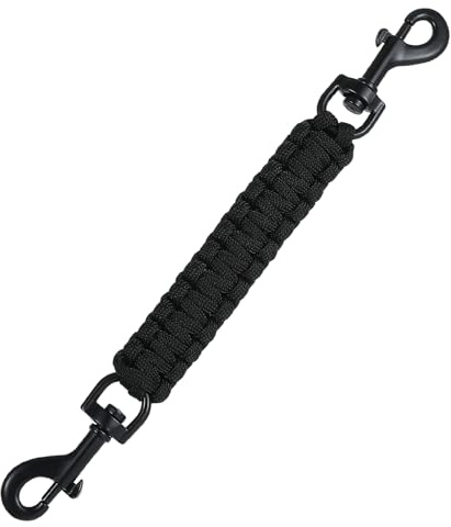 Ptwola Clip de seguridad para collar de perro con doble cierre, collar de correa de metal, conector hecho a mano, cordón trenzado, collar de punta, gancho de respaldo suave para hombres y mujeres