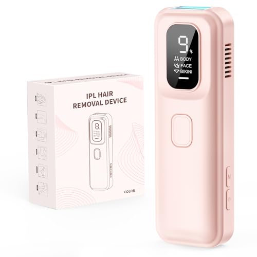 IPL Depiladora Laser para Mujer, Consigue Resultados de Salón en Casa, Depiladora de Luz Pulsada Compacta y Multicolor, Luz Pulsada Profesional para Todo el Cuerpo Rosa