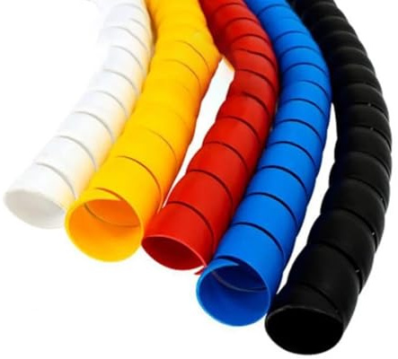 flexible spiralförmige Kabel, Spiralkabelschutz 2 Meter 8 mm Mehrfarbig(Blue)