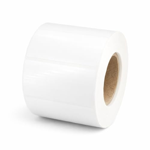 MD Labels Etiquetas de Polipropileno en Rollo 60 x 30 mm – 1000 Etiquetas Blancas Impermeables y Resistentes al Desgarro con Adhesivo Permanente – Para Envíos, Logística y Etiquetado de Productos