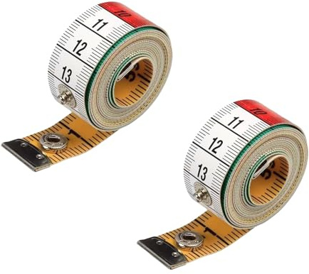 2 Pack Soft Tape Measure,150cm/60 Inch Fabric Tape Measure with Snap Button,Portable Tailors Measuring Tapes,Tapes Measures Sewing,for Sewing,Tailoring and Body Measurements,for Tailors & Dressmakers