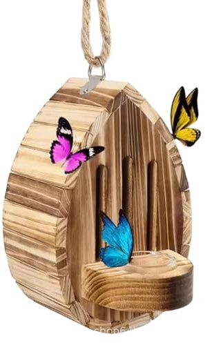 Caseta Madera para Mariposa Refugio Y De Madera Multifuncional