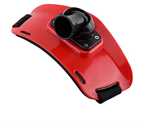 3 Farben Angeln Gürtel, Stand up Rotary Angelrute Gürtel Einstellbare Zurück Gepolsterte Angeln Kampfstange Halter(Rot) MEHRWEG Verpakung