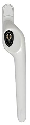 ERA Maxim Offset Locking Window Handle Right Hand White | PVC Windows Handle Replacement | Black Button White Windows Handle with Keys