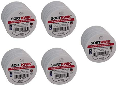 LEE 10053 Sortkwik Fingertip Moisteners, 3/8 oz, Pink, Sold as 5 Pack, 15 Count Total