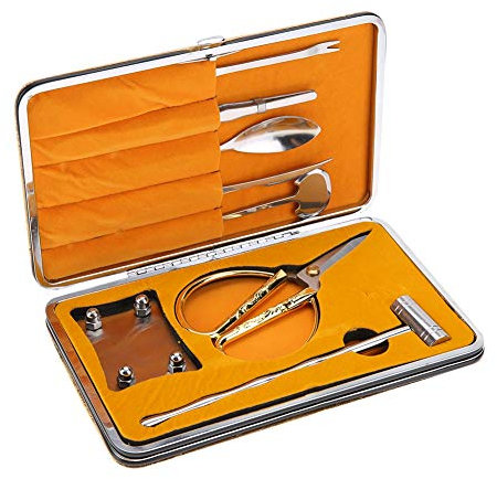 Krabbenwerkzeug, 8-teiliges Krabbenbein-Cracker und Werkzeuge Edelstahl-Nuss-Hummer-Cracker-Öffner-Set Meeresfrüchte-Klauen-Werkzeug-Set Hammer, Löffel, Rasierschere, Axt, Gabel, Pinzette, Kleiner Hac