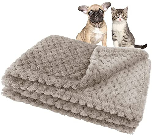Medo Flannel Pet Blanket For Small Dogs & Cats, 45 x 65 Cm, Khaki