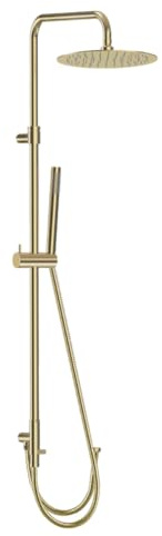 Essebagno Luisa II colonne de douche or brossé sans mitigeur