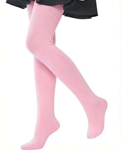 leg elegant Ballet Footed Dance Tights for Toddler and Kids Girls 50D (Classic Pink, 11-13)