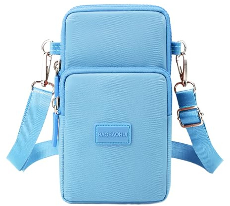 Handytasche Zum Umhängen Damen Handy Tasche Damen Umhänge Handy Handtasche Zum Umhängen Handytasche Mit GeldböRse Zum UmhäNgen Handy UmhäNgetasche Handy UmhäNgetasche für Ausflug Einkauf (Blau)