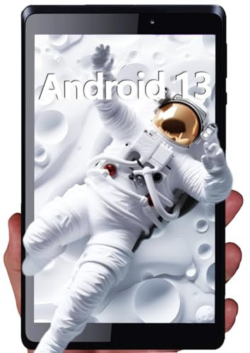 C idea 8 inch Tablet, Android 13 Tablet, 4GB RAM+32GB ROM,1280 * 800 HD IPS Eye-Care Touch Screen, 5000mAh, Quad-Core für Erwachsene,Studenten, Business-Unterhaltung, Schwarz