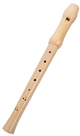 CVUTOVO Wooden Soprano Recorder for Beginners 8-holed Clarinet with Precise Sound and Pitch, Beige Musical Instrument to Cultivate Musical Talent, for Children Playing in A Team and Early