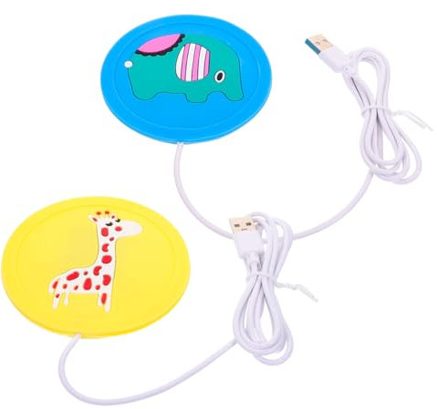 SOLUSTRE 2piezas Posavasos Calefactor De Silicona USB Calentador De Tazas para Bebidas De Coche y Hogar Temperatura