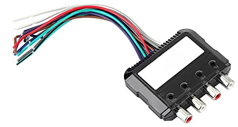 HELEVIA Car 4 Canales Convertidor de Audio Alto a bajo con Cable de Control del Amplificador de Potencia, para Conectar CD, Radio, DVD, Host, Amplificador del Automóvil Original