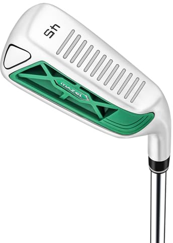 MAZEL Golf Chipper Club 45/55 Degree 35 Inch Right Handed, Upgraded Chipper Wedge for Men Around the Green, Headcover Included (Green, Stainless Steel, Regular, 45, Degrees, Right)