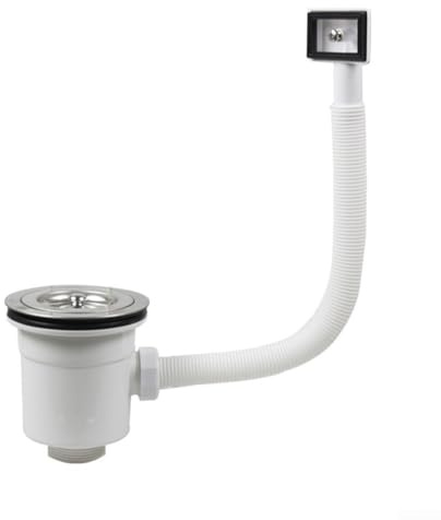 Filtro per scarico del lavandino, confezione da 1 cestello per lavello in acciaio inox, con protezione contro il troppopieno, resistente alla ruggine, per la gestione dei rifiuti del lavello della