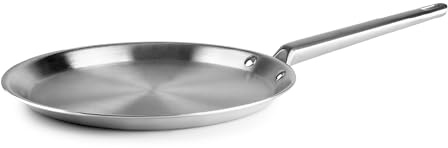 IBILI - Crepiera 5Ply Element 26 Cm, Acero Inoxidable, sin antiadherente, 5 capas, Apto para induccion