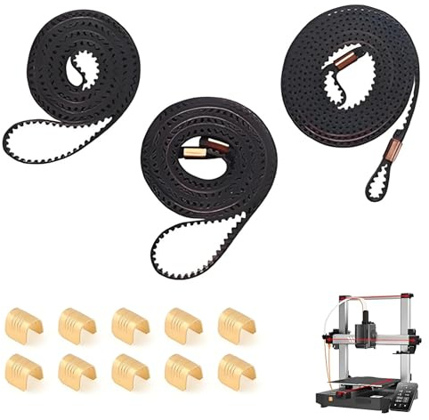 Zahnriemen Kit für Anycubic Kobra 3 3D-Drucker | X/Y/Z-Achsen Synchronriemen Set (850/780/650mm) | Gummi Antriebsriemen mit 10 Kupferklemmen | Kompatibel mit Kobra 3 / Kobra 3 Combo/Kobra 3 V2