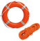 Schwimmring-Set, zugelassen, mit 30 m orangefarbenem Seil von 8 mm, für Rettungsboot, Meer, Schwimmbad, Bad