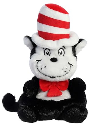 Aurora® Whimsical Dr. Seuss™ Palm Pals™ Cat in The Hat Stuffed Animal - Officially Licensed Plush for Imaginative Play - Perfect for Kids and Adults - Black 6 Inches