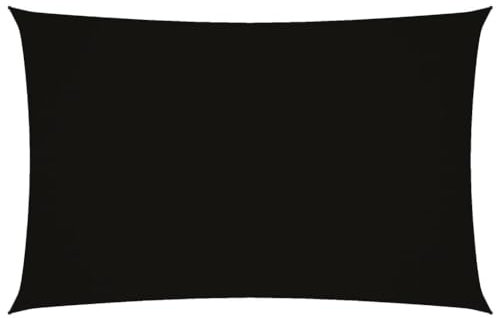 vidaXL Sonnensegel Wasserfest Sonnenschutz Windschutz Sonnendach UV Schutz Garten Terrasse Balkon Oxford-Gewebe Rechteckig 2x5m Schwarz