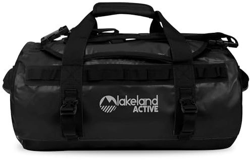 Lakeland Active Ullswater 40L Waterproof Sports Holdall & Rucksack Kit Bag - Black